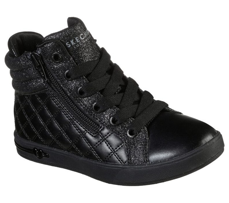 Skechers Flickor Svarta Snörskor - Shoutouts - Quilted Squad - Sverige (GPMFW-5948)